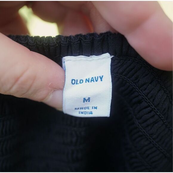 Old Navy Black White Embroidered Midi Sundress - Picture 5 of 6